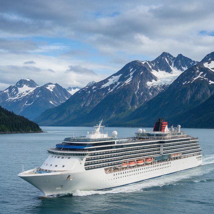 Cruise ship in a fjord – marine interiors